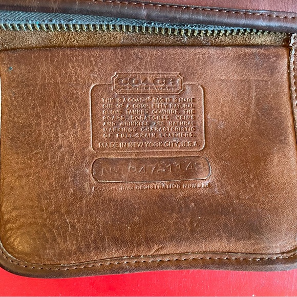 Vintage Coach Slim Satchel Compact Bonnie Cashin Brown Glove Tanned Leather - Picture 13 of 16